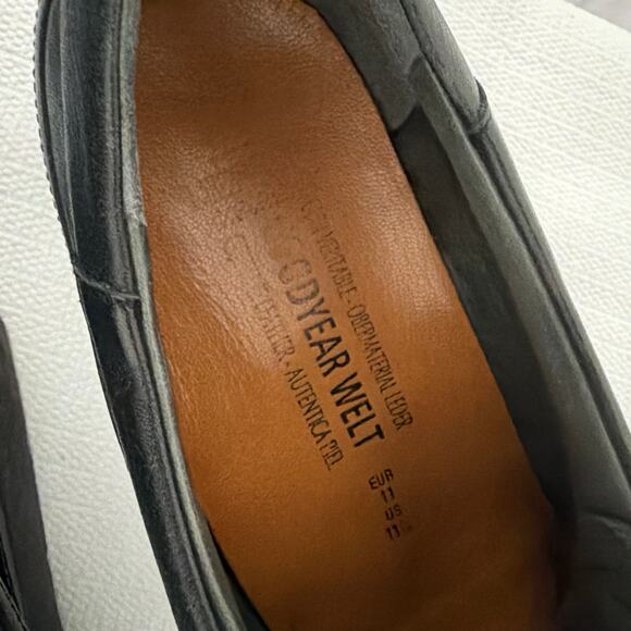 Mephisto Mens 11.5 Black Leather Goodyear Welt Air Relax Shoes - Picture 6 of 9